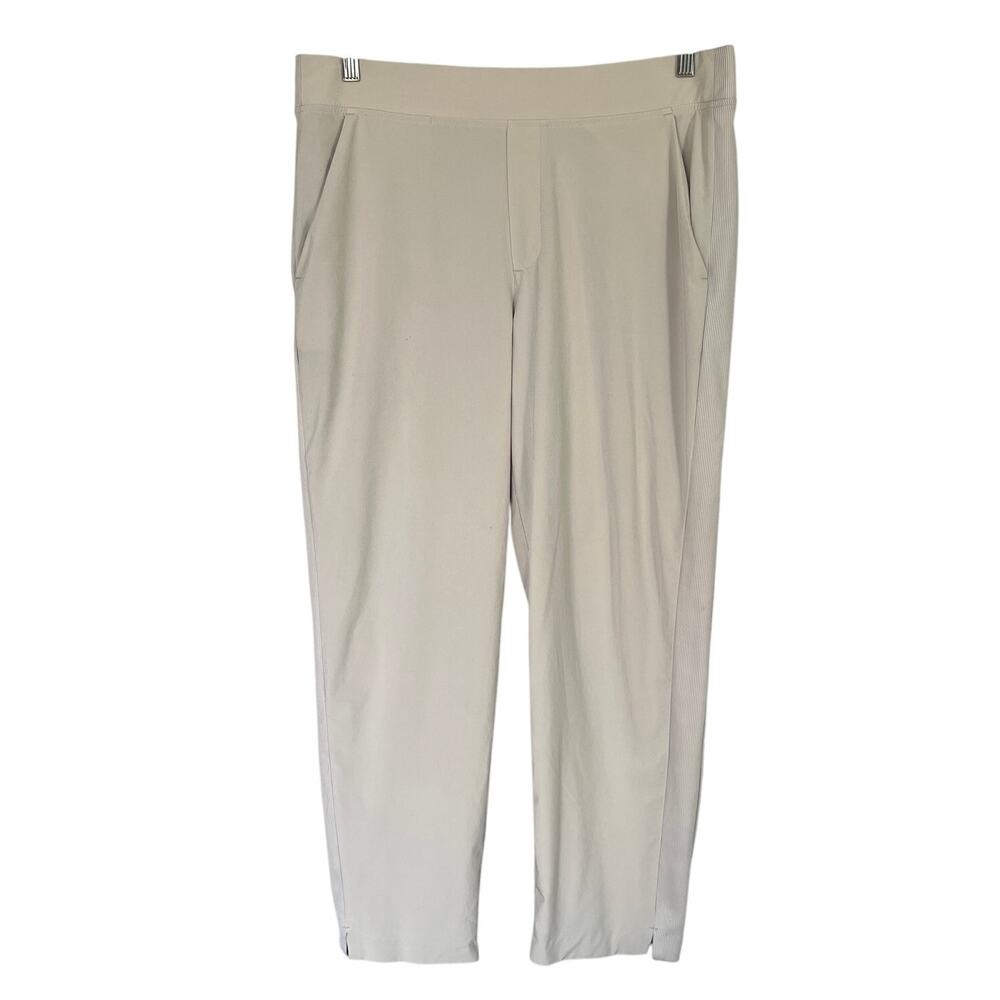 Athleta Brooklyn Mid Rise Ankle Pants Women's Size 14 Abalone Cropped Tapered - Picture 2 of 13